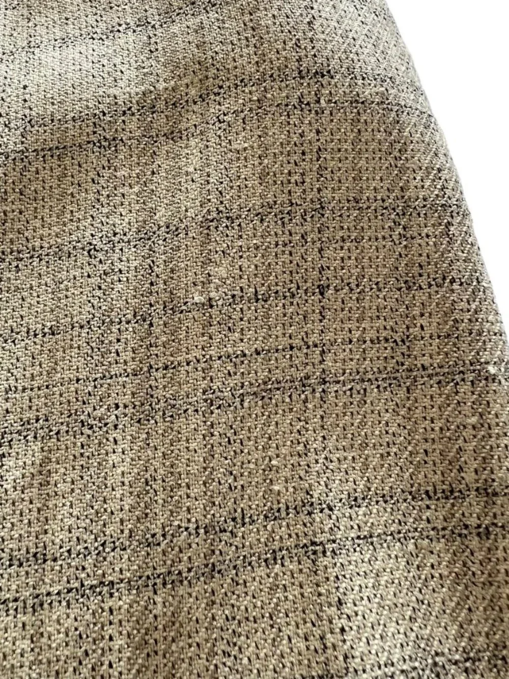 Vintage Burberrys pencil skirt beige plaid print midi size 18